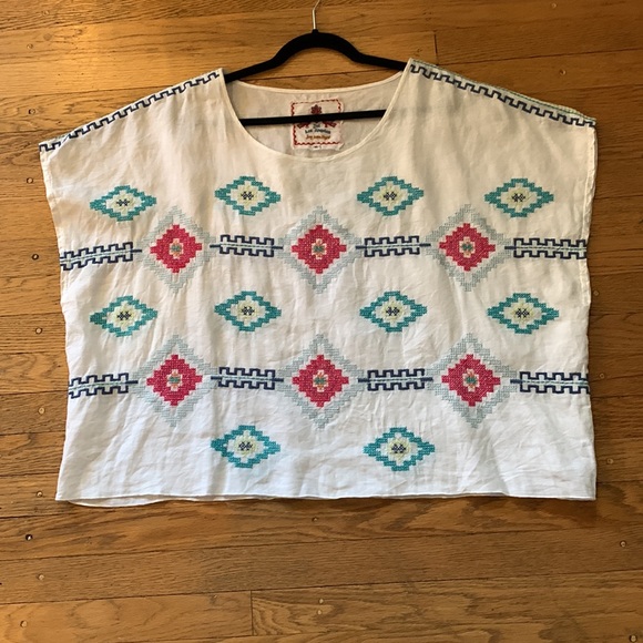 Johnny Was unstructured linen top. Size XL - Picture 7 of 10